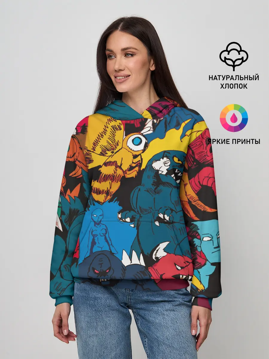 Женское худи / Годзилла