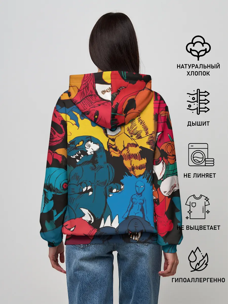 Женское худи / Годзилла