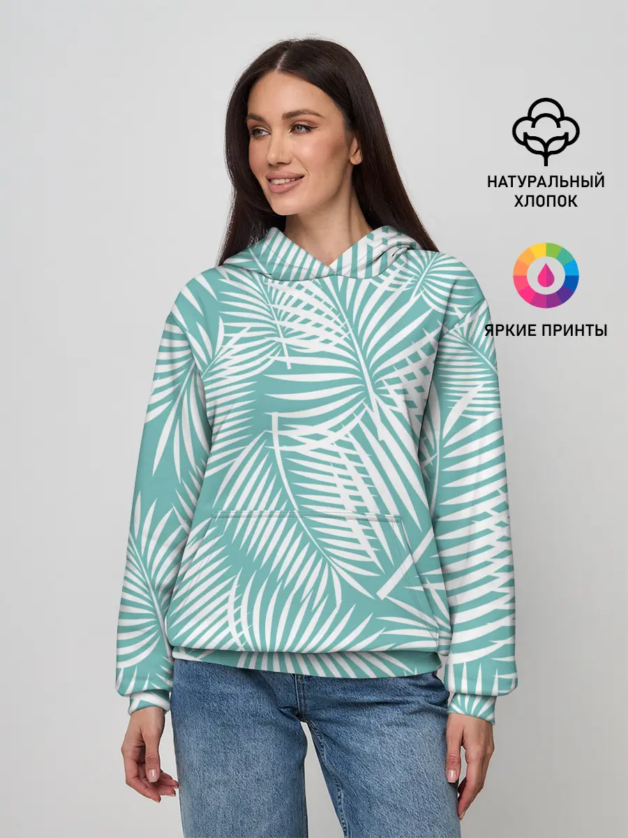 Женское худи / Листья Пальмы