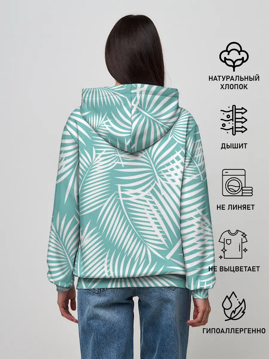 Женское худи / Листья Пальмы