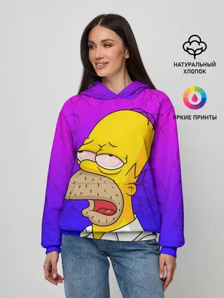 Женское худи / Уставший Гомер
