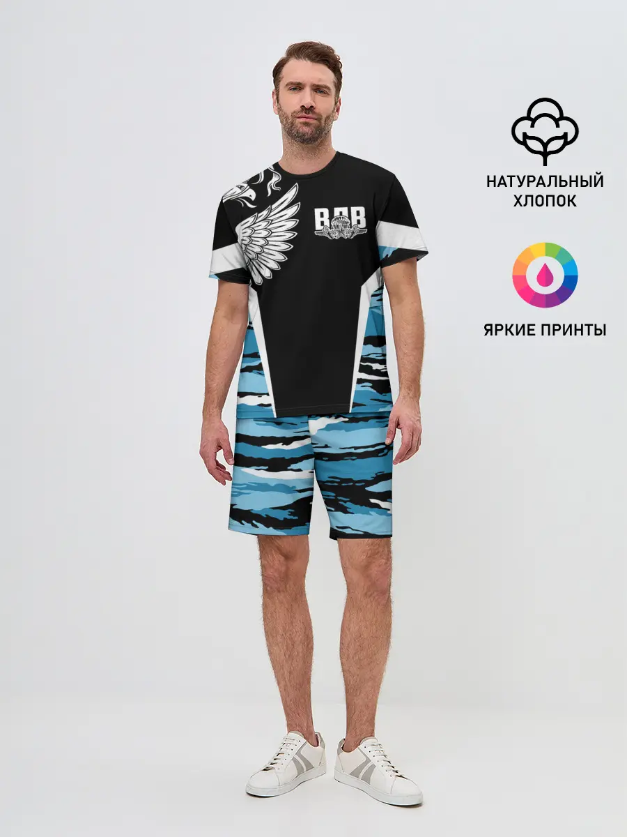 Мужской костюм с шортами / Камуфляж ВДВ