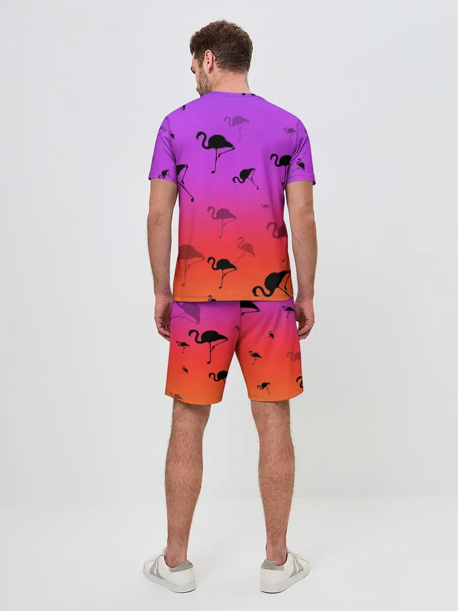 Мужской костюм с шортами / Фламинго