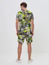 Мужской костюм с шортами / Камуфляж с авокадо