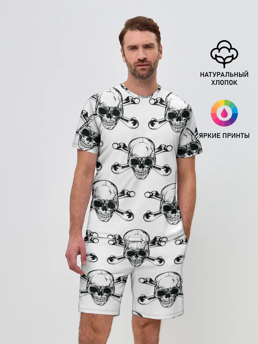 Мужской костюм с шортами / Череп и кости