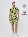 Мужской костюм с шортами / Avocado background