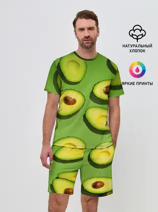 Мужской костюм с шортами / АВАКАДО ПАТТЕРН.