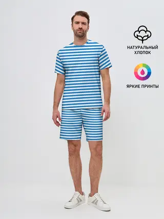 Мужской костюм с шортами / Тельняшка ВДВ