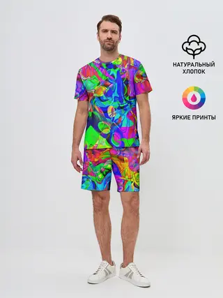 Мужской костюм с шортами / НЕОНОВЫЕ КРАСКИ
