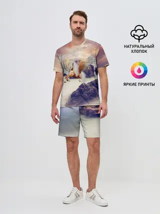 Мужской костюм с шортами / Sea Sunset Horse