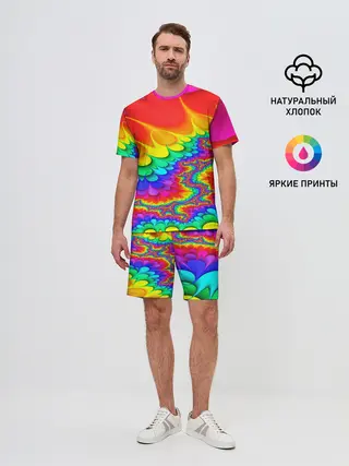 Мужской костюм с шортами / TIE-DYE