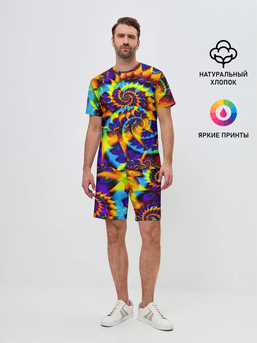 Мужской костюм с шортами / TIE-DYE COLOR
