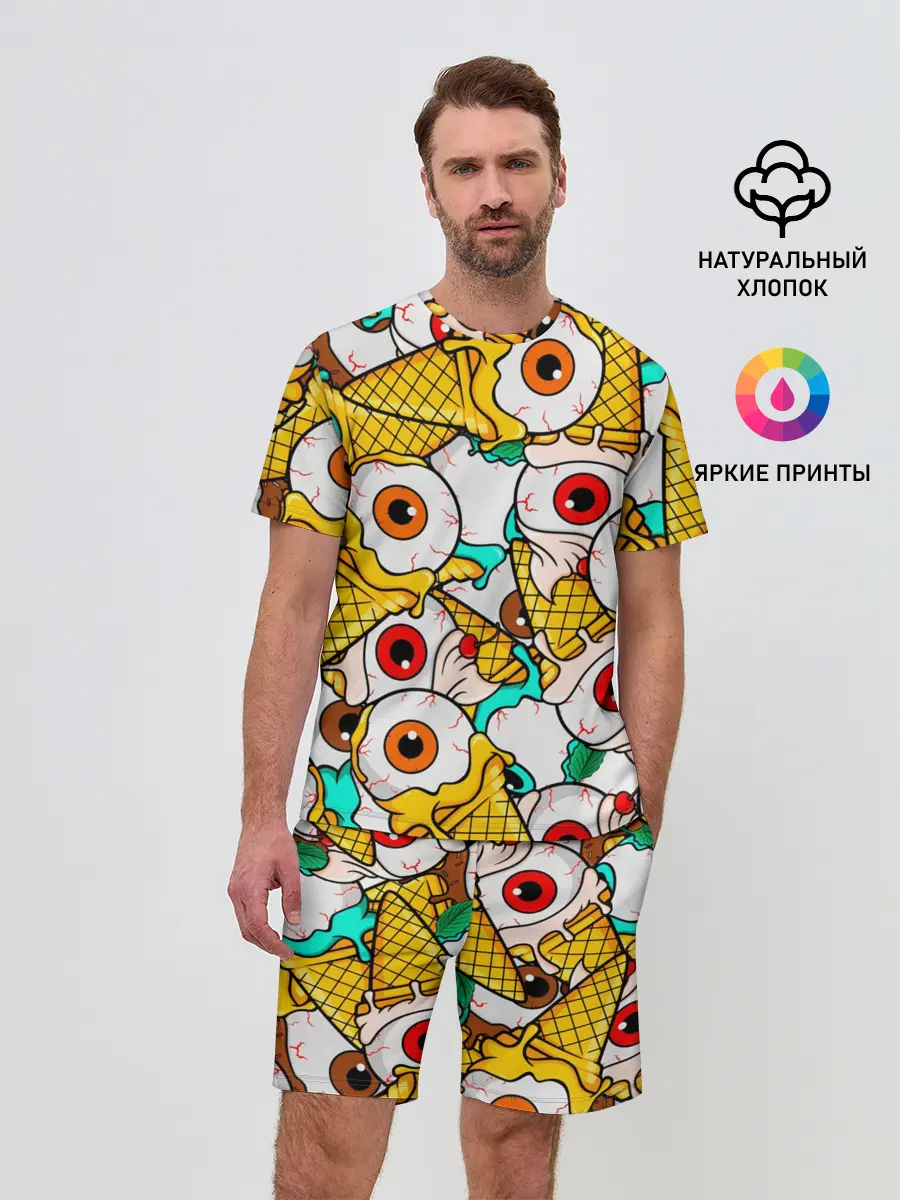 Мужской костюм с шортами / Морожки с глазами
