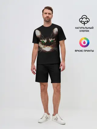 Мужской костюм с шортами / Зеленоглазый кот