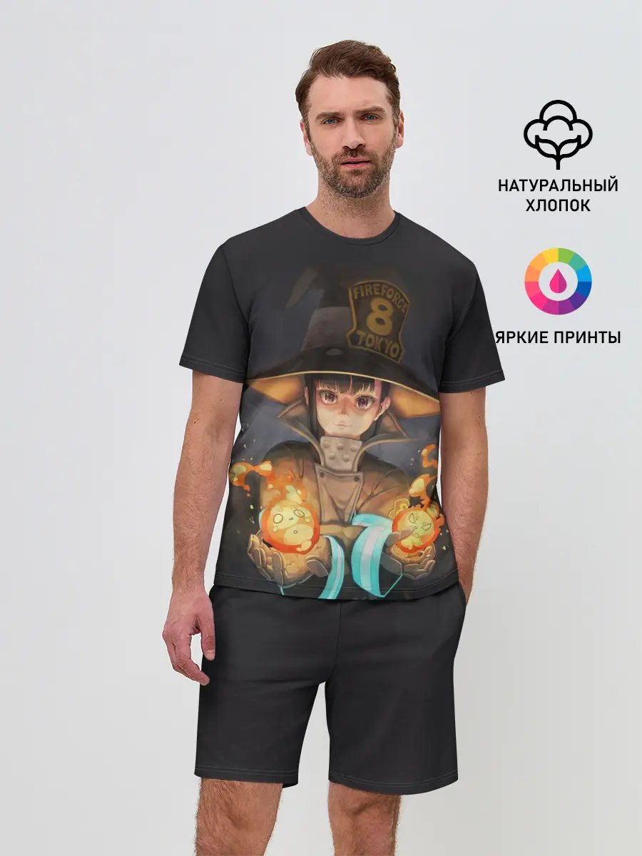 Мужской костюм с шортами / enenno shouboutai Fire Force