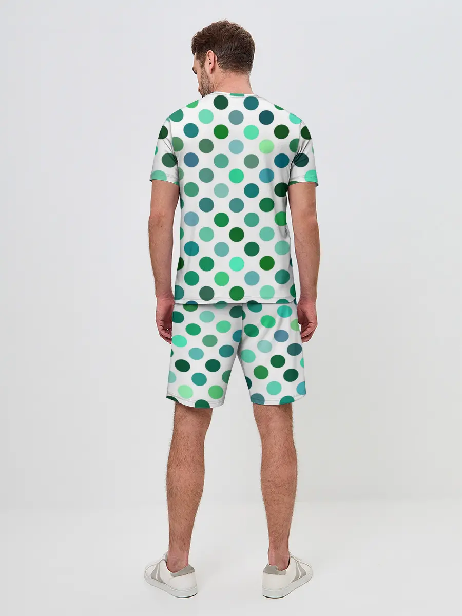 Мужской костюм с шортами / Горох