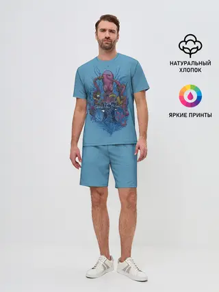 Мужской костюм с шортами / Осьминог барабанщик