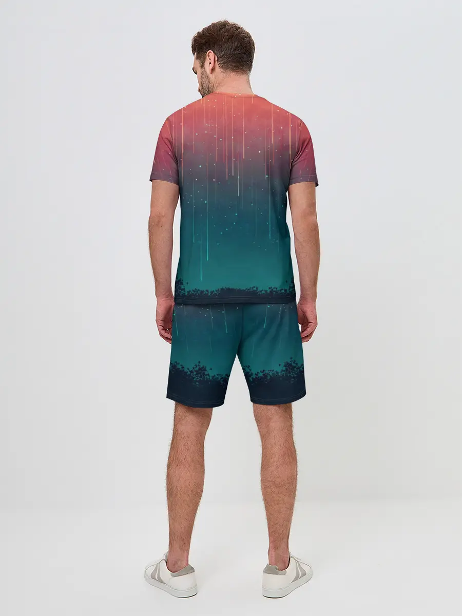 Мужской костюм с шортами / Космический Дождь