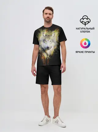 Мужской костюм с шортами / Волчий тотем