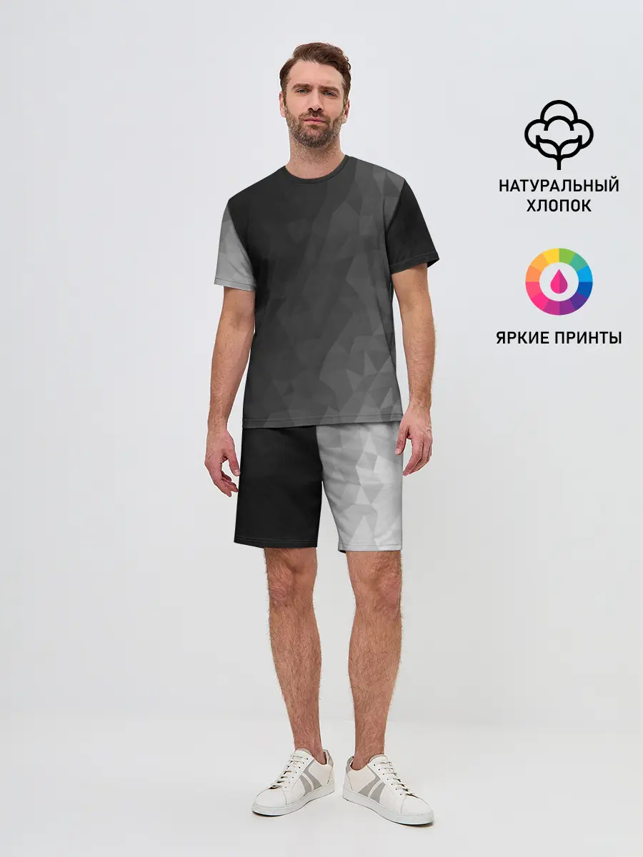 Мужской костюм с шортами / Dark abstraction