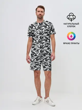 Мужской костюм с шортами / Камуфляж