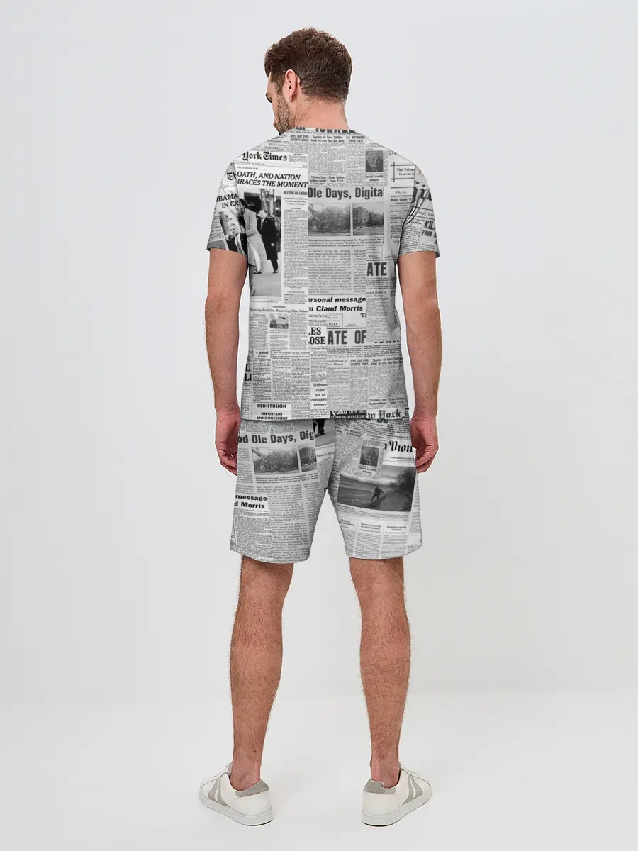 Мужской костюм с шортами / Газета Newspaper