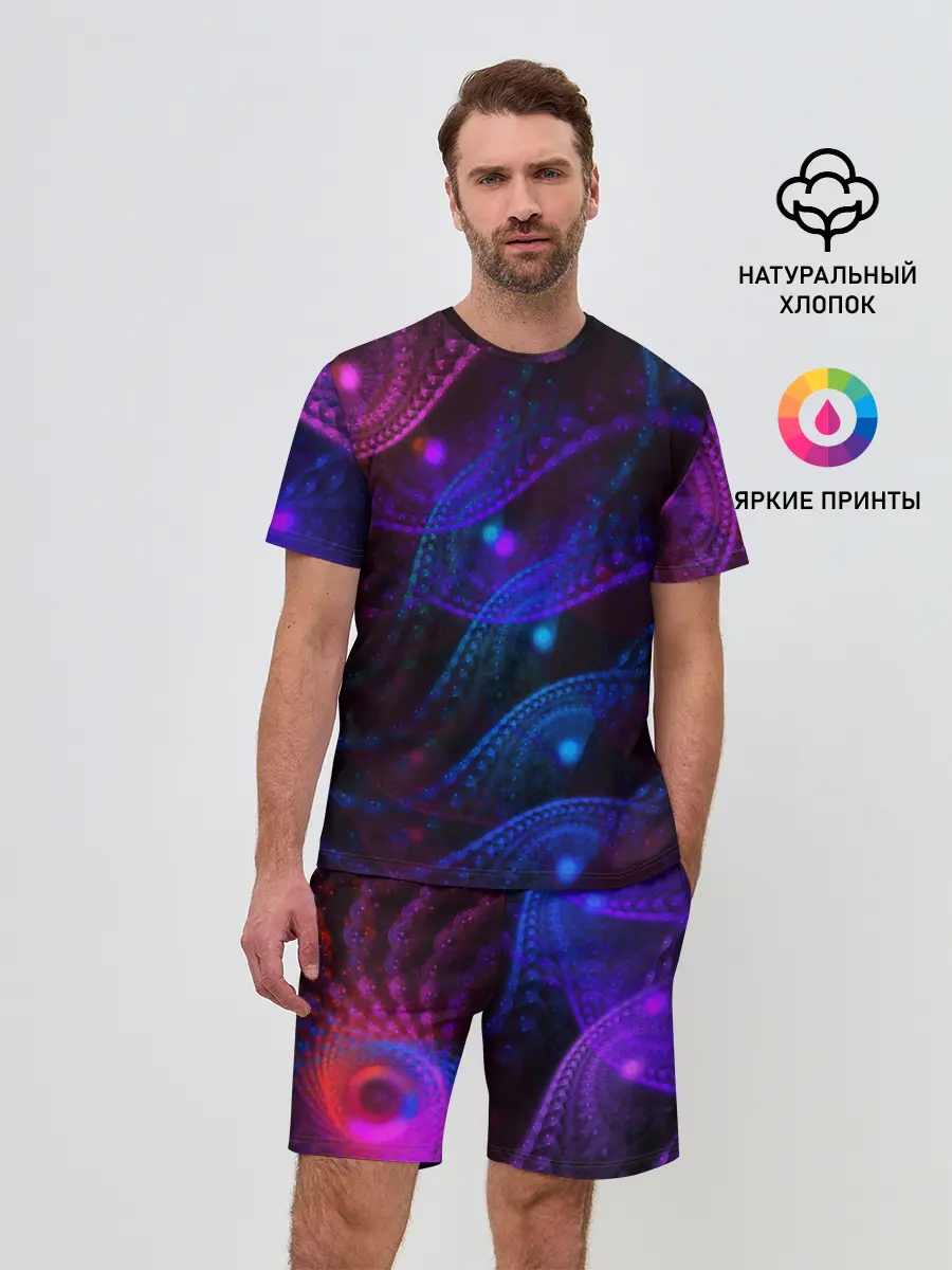 Мужской костюм с шортами / NEON FRACTAL