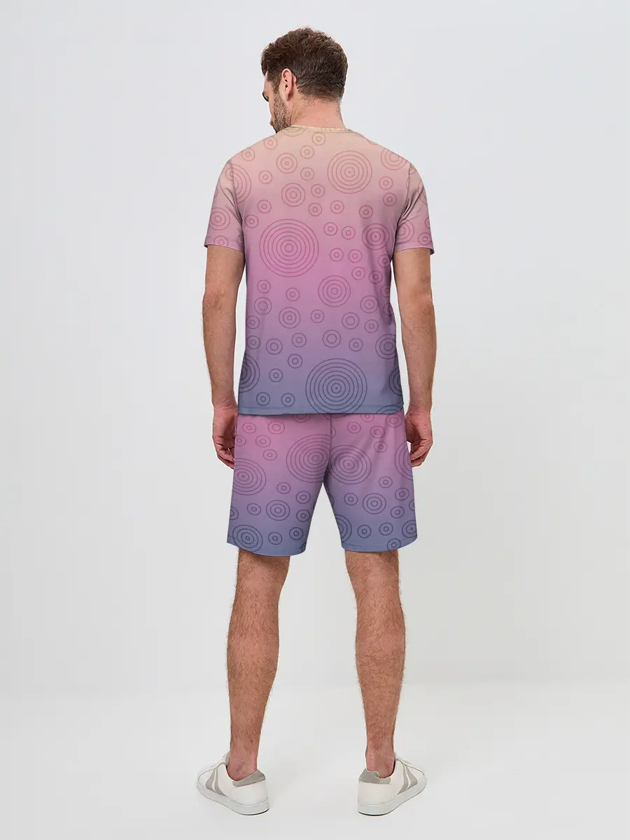 Мужской костюм с шортами / Абстрактный узор