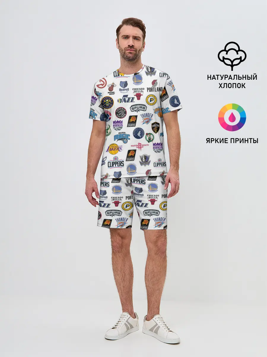 Мужской костюм с шортами / NBA Pattern | НБА Паттерн