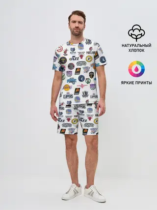 Мужской костюм с шортами / NBA Pattern | НБА Паттерн