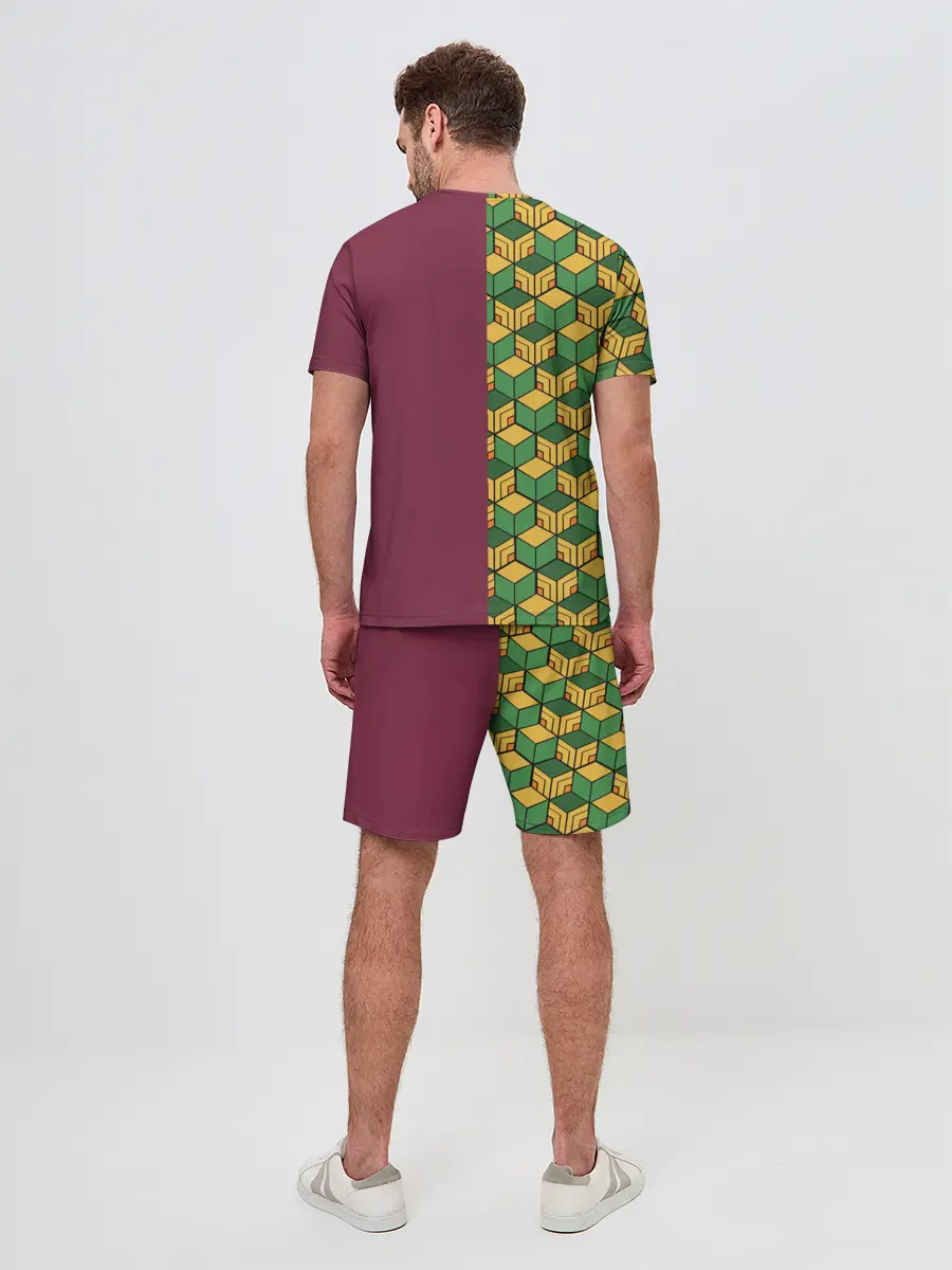 Мужской костюм с шортами / ГИЮ ТОМИОКА / KIMETSU NO YAIBA