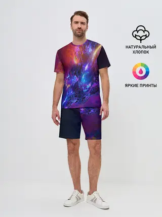 Мужской костюм с шортами / Universe Neon