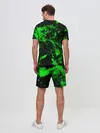 Мужской костюм с шортами / Зелёная краска