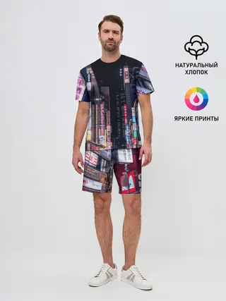 Мужской костюм с шортами / Ночной Токио