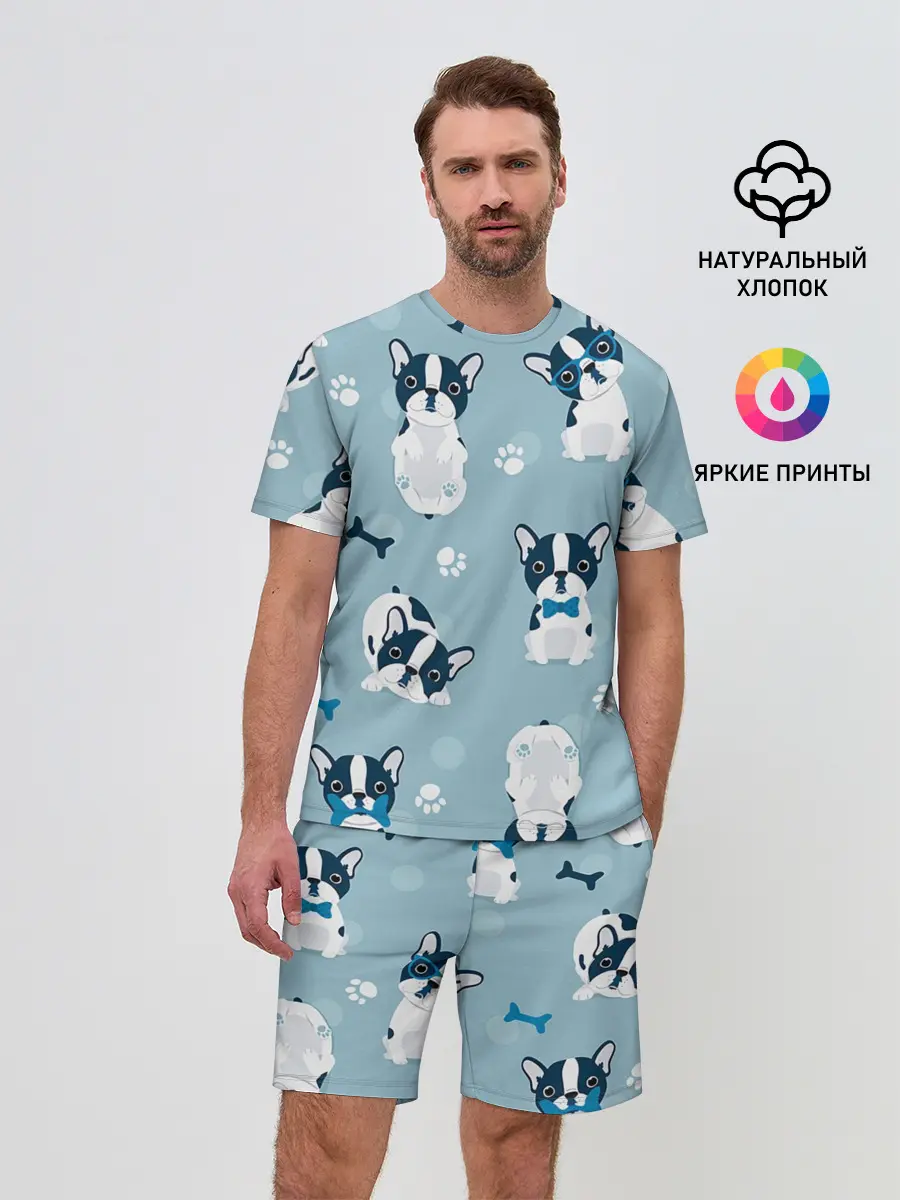 Мужской костюм с шортами / Собачки