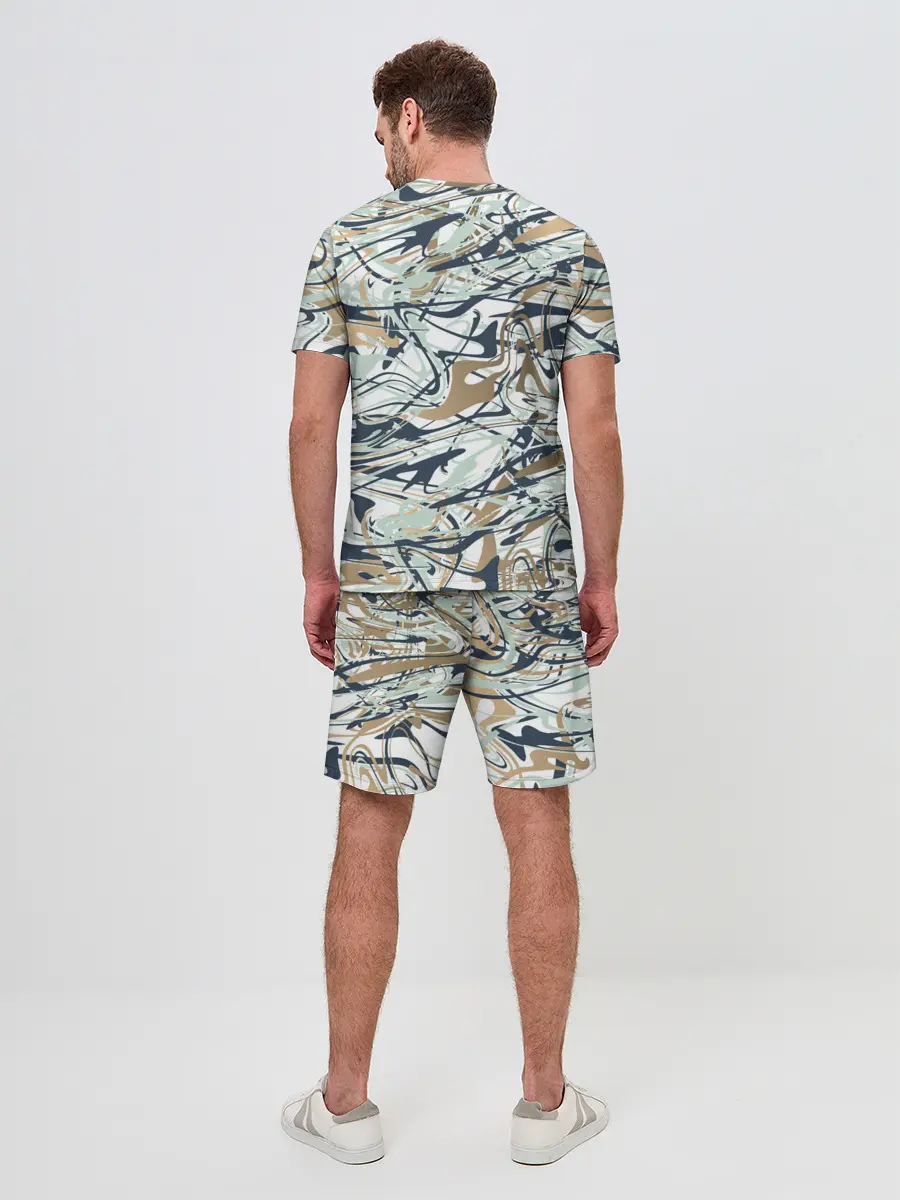 Мужской костюм с шортами / Узор красками