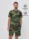 Мужской костюм с шортами / Военный камуфляж