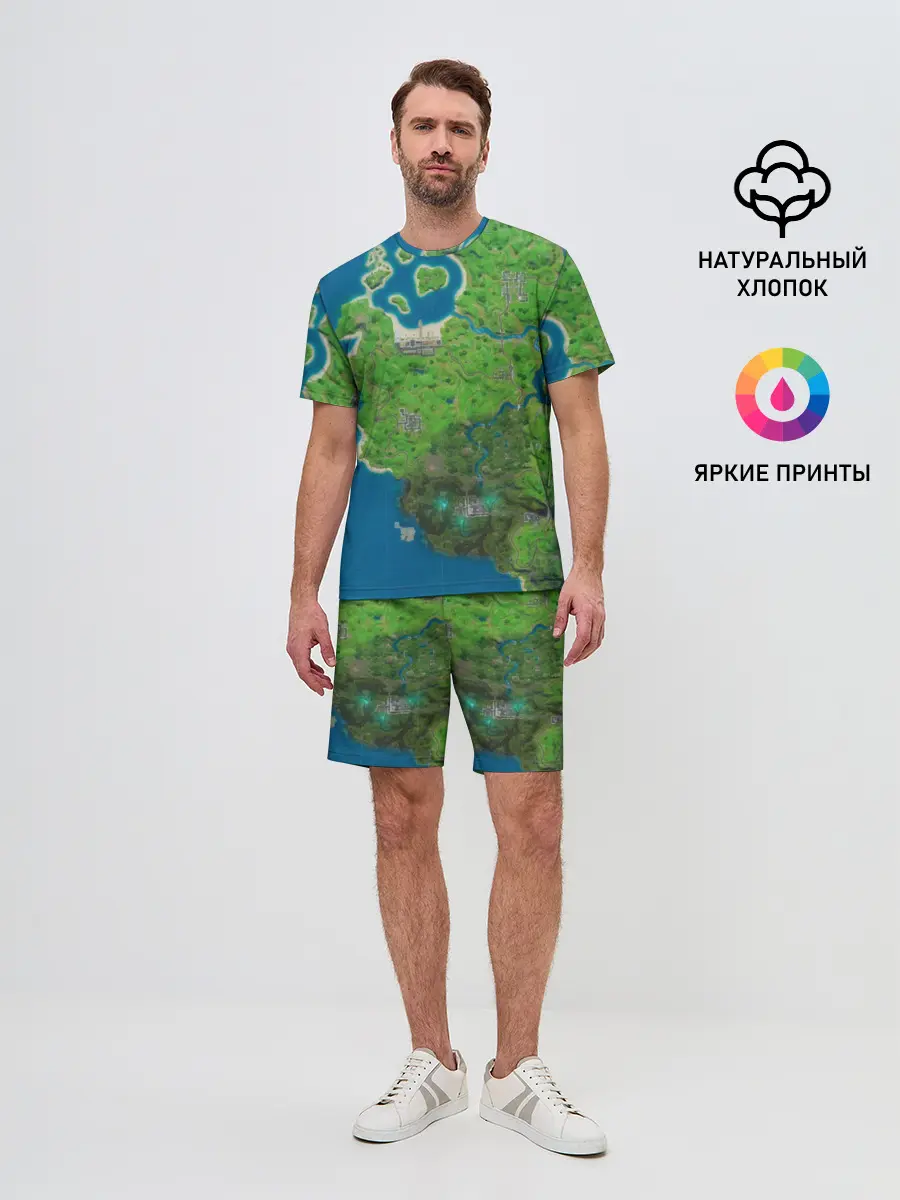 Мужской костюм с шортами / Fortnite карта