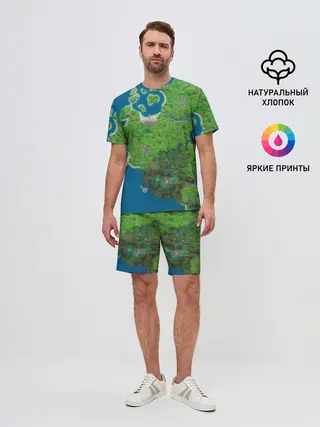 Мужской костюм с шортами / Fortnite карта