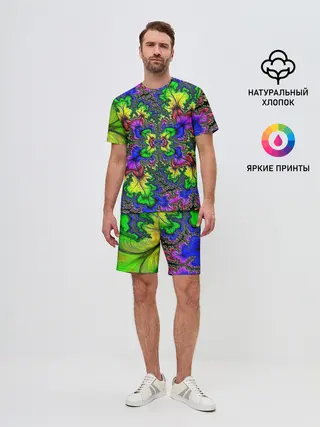 Мужской костюм с шортами / НЕОНОВЫЙ ЦВЕТОК