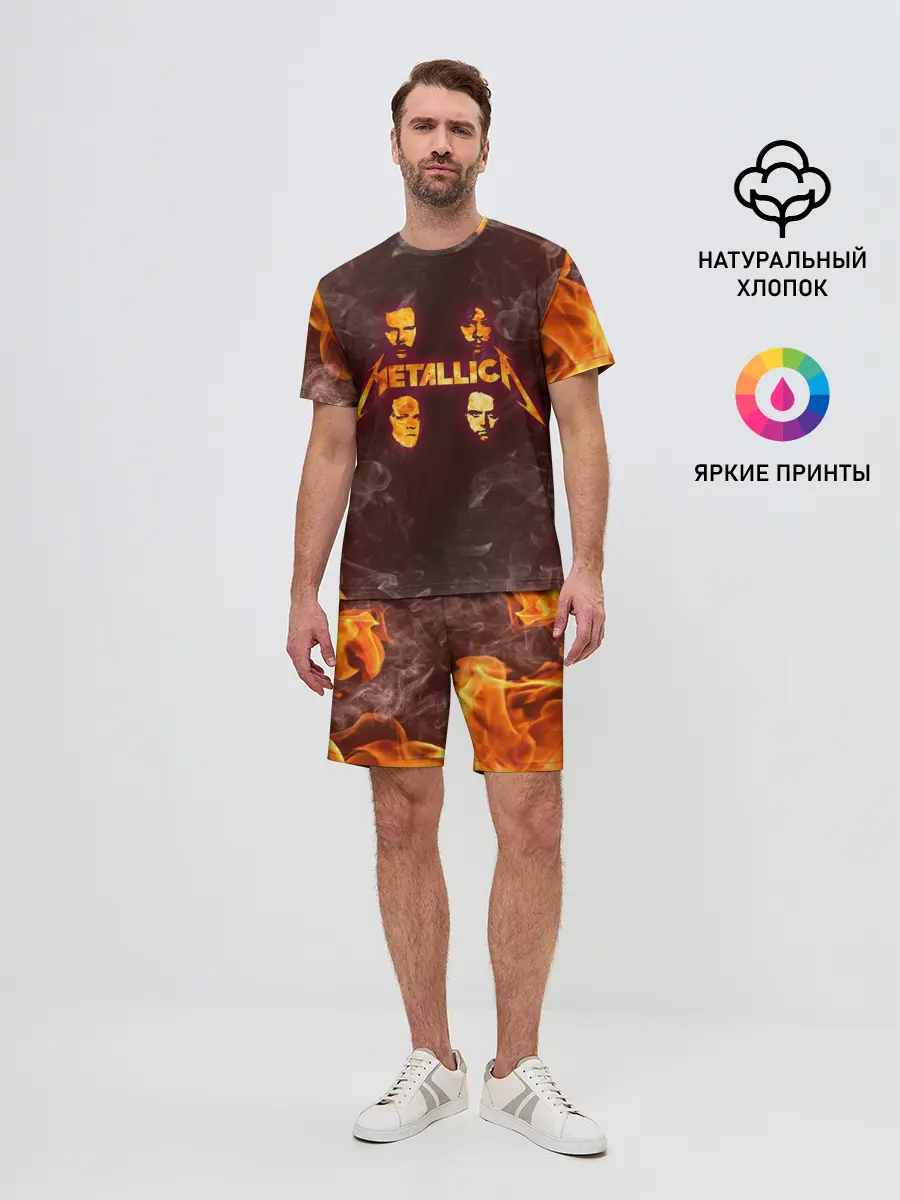 Мужской костюм с шортами / Metallica | Fire Rock