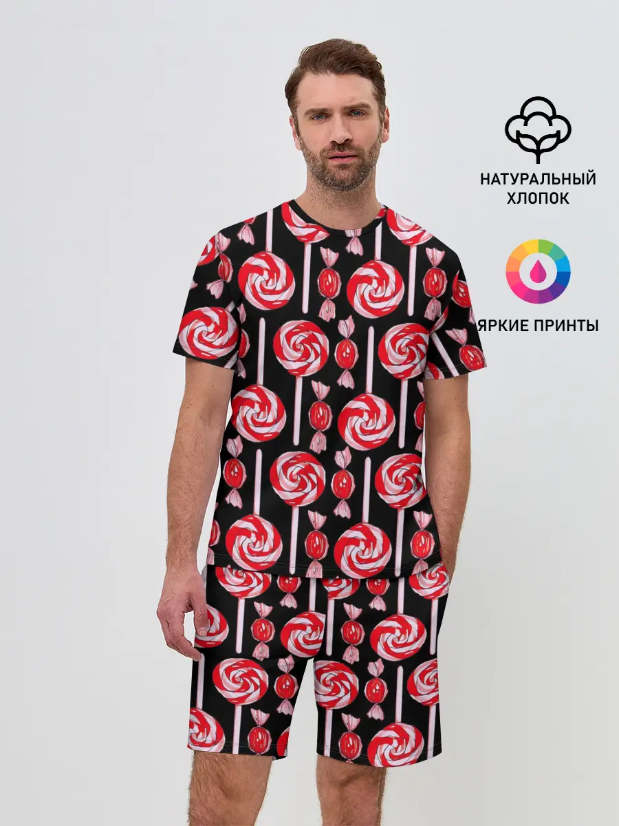 Мужской костюм с шортами / Леденцы