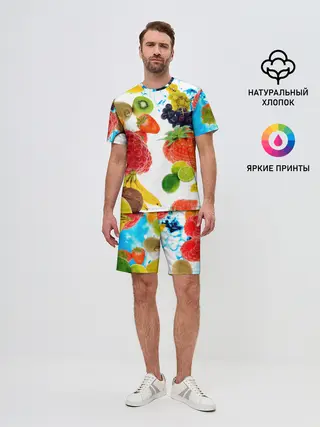 Мужской костюм с шортами / фрукты