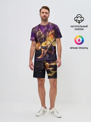 Мужской костюм с шортами / Kimetsu no yaiba готовится