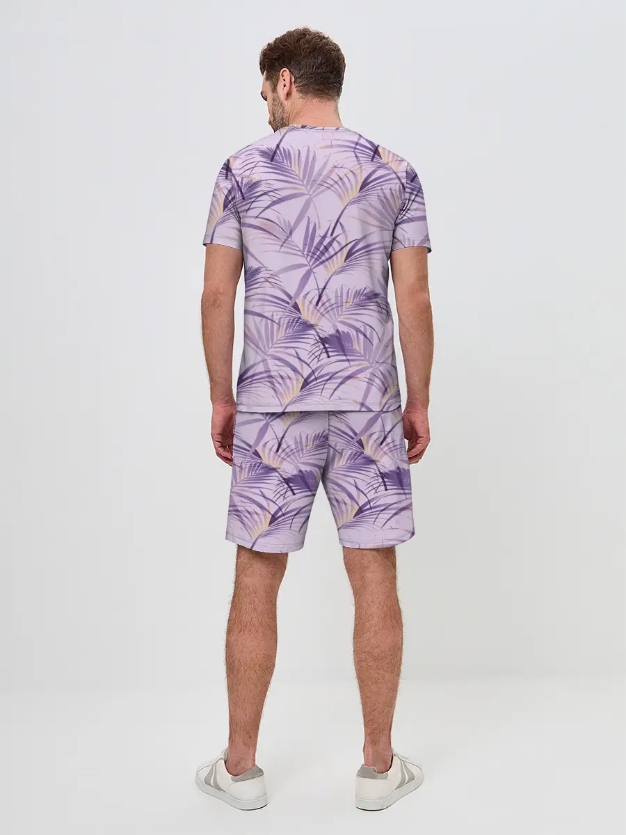 Мужской костюм с шортами / Листья