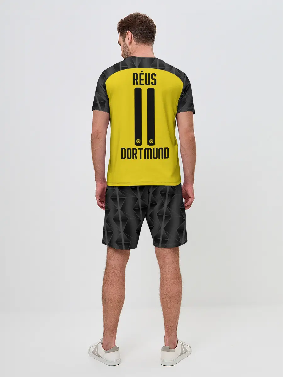 Мужской костюм с шортами / Reus home UEFA 19-20