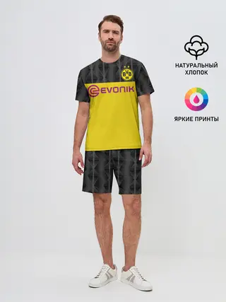 Мужской костюм с шортами / Reus home UEFA 19-20