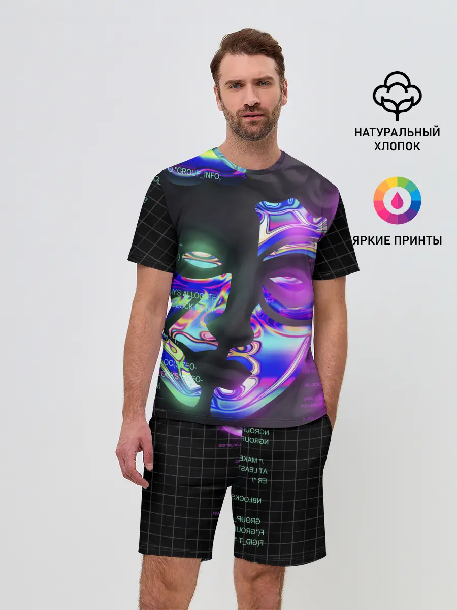 Мужской костюм с шортами / Chrome Effect