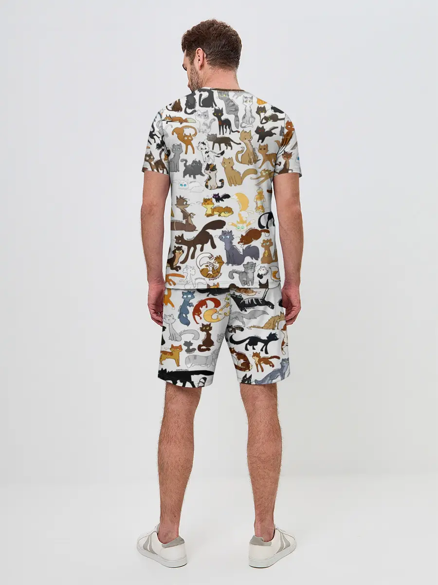 Мужской костюм с шортами / Котоколлаж 01