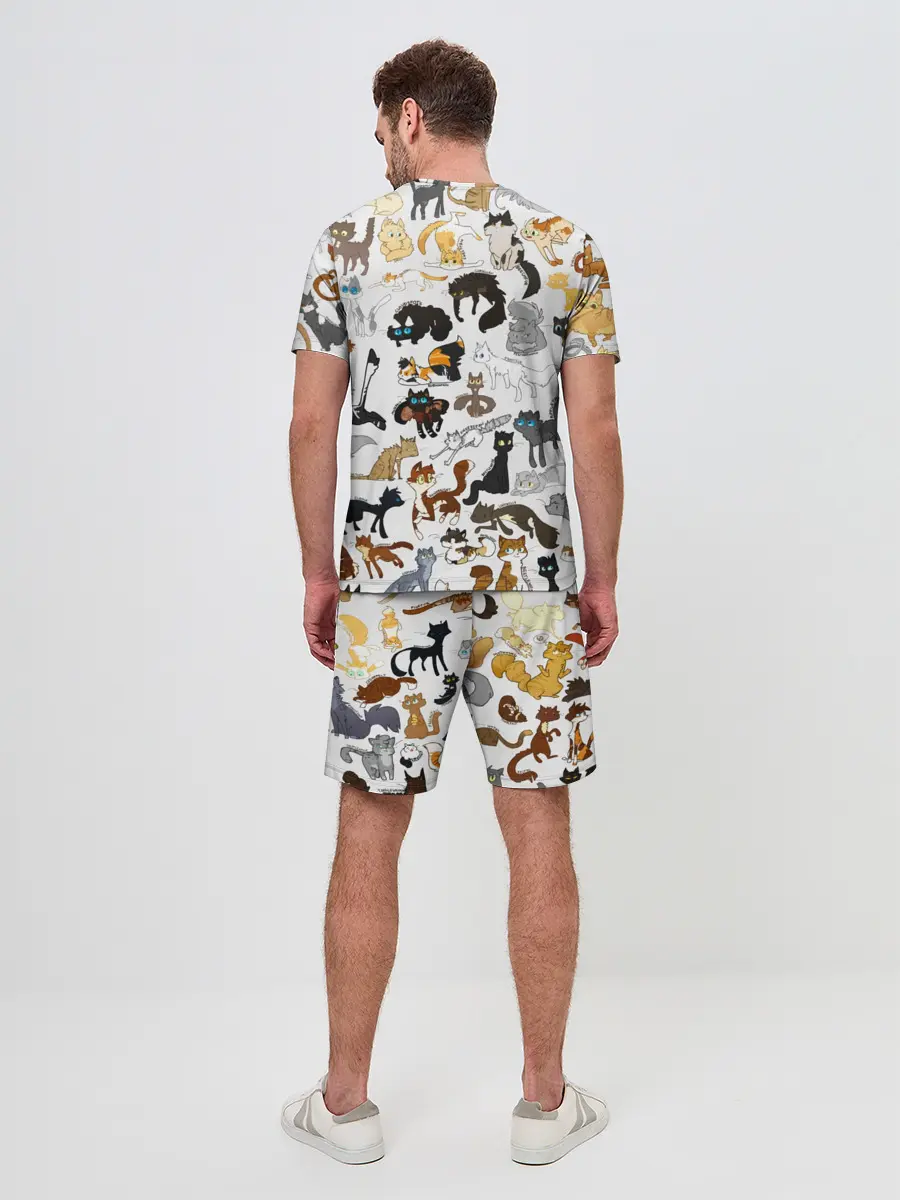 Мужской костюм с шортами / Котоколлаж 03